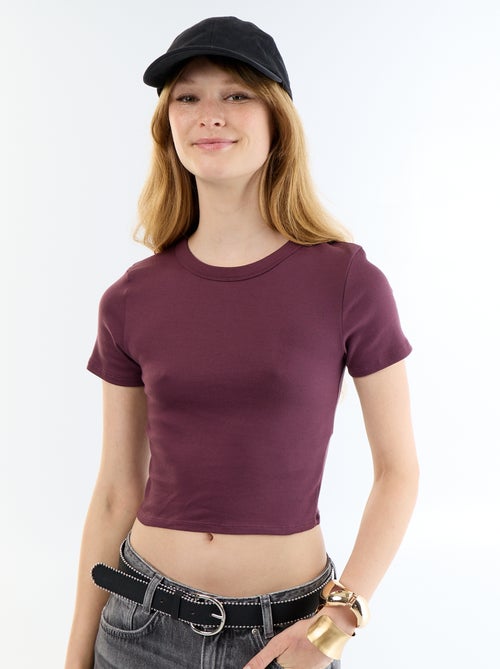 Camiseta crop básica - Kiabi