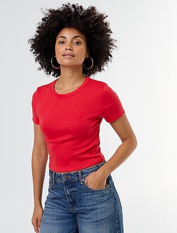 Camiseta crop básica