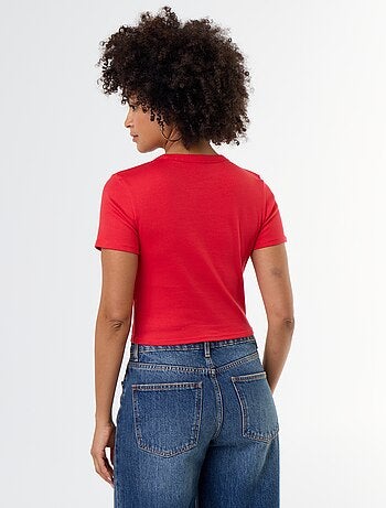 Camiseta crop básica