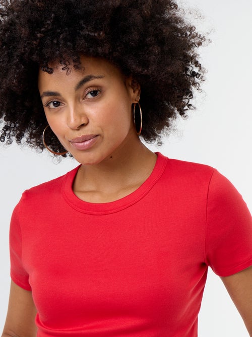 Camiseta crop básica - Kiabi