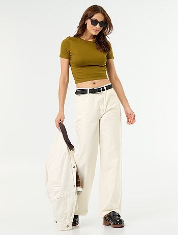 Camiseta crop básica
