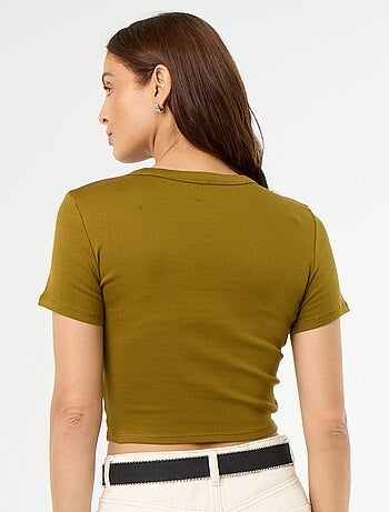 Camiseta crop básica