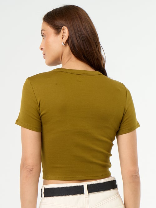 Camiseta crop básica - Kiabi