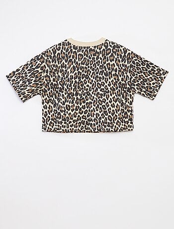 Camiseta crop de manga corta