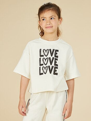 Camiseta crop de manga corta