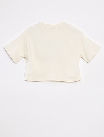 Camiseta crop de manga corta