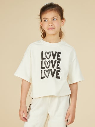 Camiseta crop de manga corta