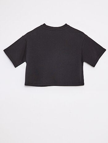 Camiseta crop de manga corta