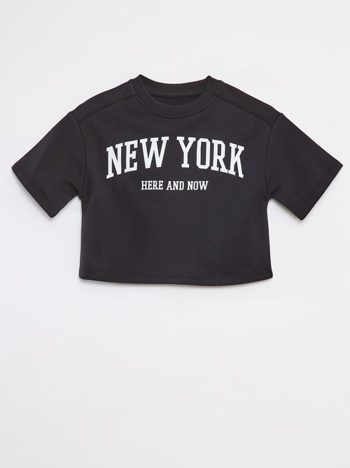 Camiseta crop de manga corta - Kiabi