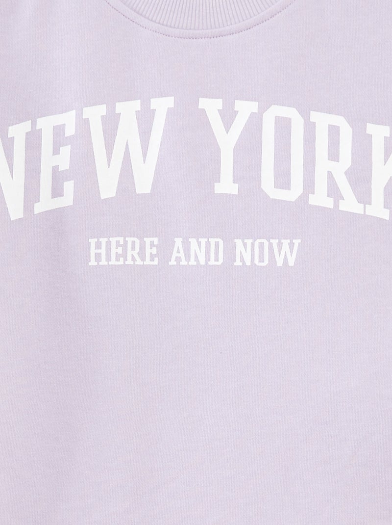 Camiseta crop de manga corta Purpura - Kiabi