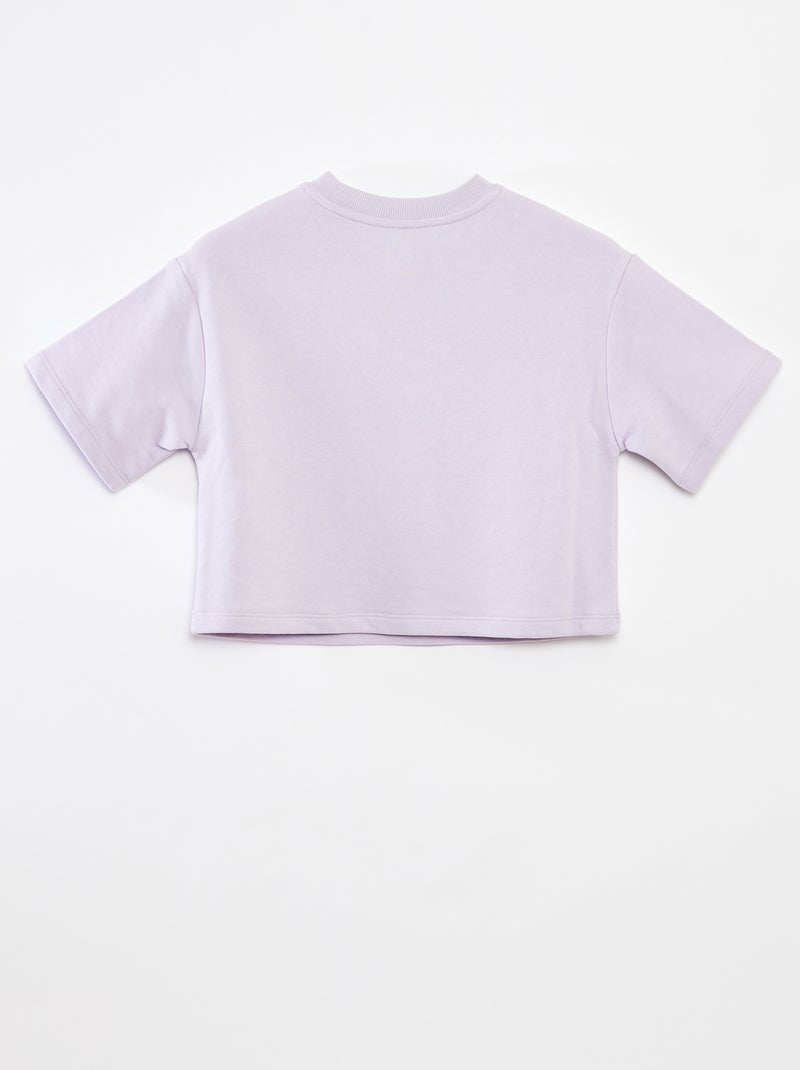 Camiseta crop de manga corta Purpura - Kiabi