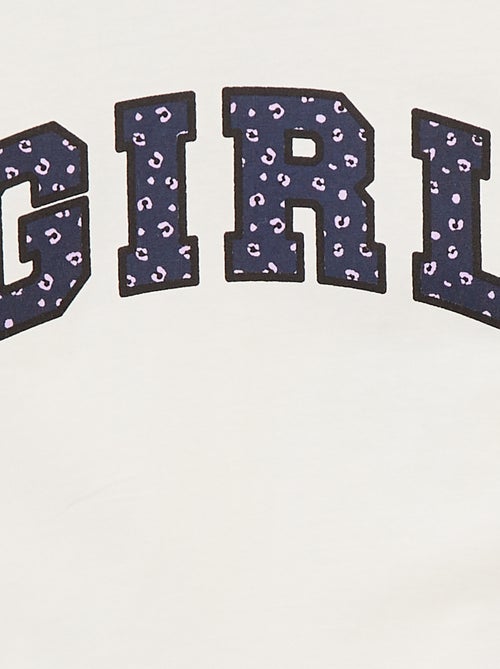 Camiseta crop estilo campus - Kiabi