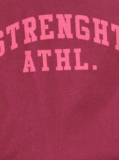 Camiseta crop estilo campus - Kiabi