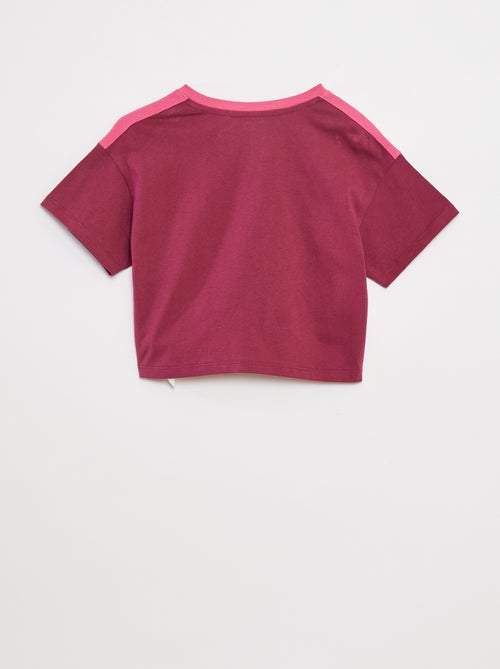 Camiseta crop estilo campus - Kiabi