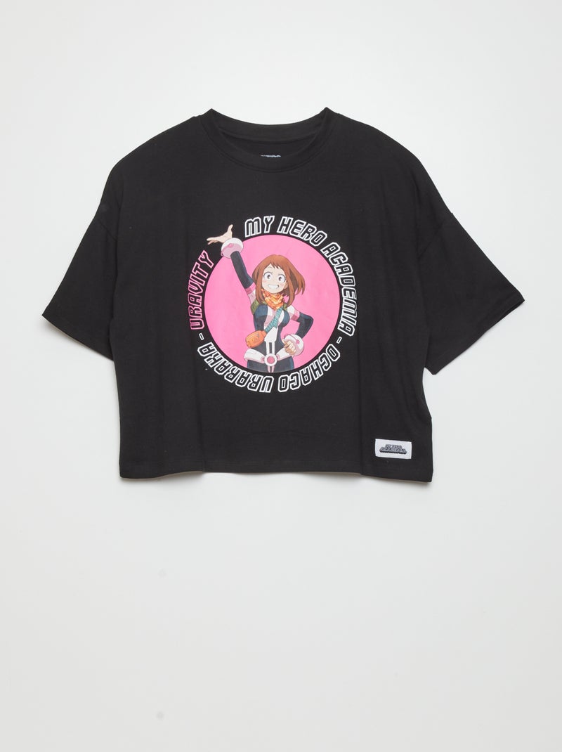 Camiseta crop 'My Hero Academia' NEGRO - Kiabi