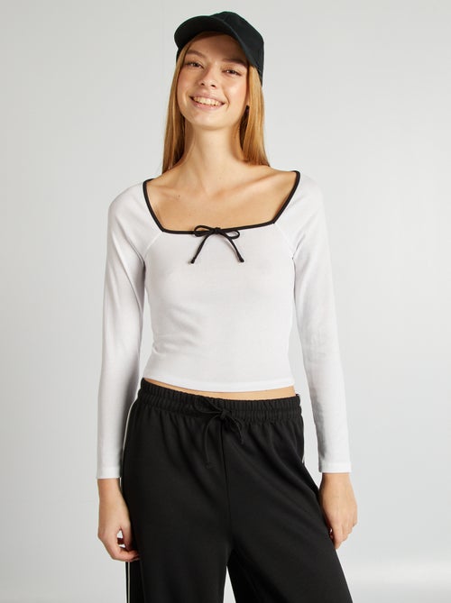 Camiseta crop top - Kiabi