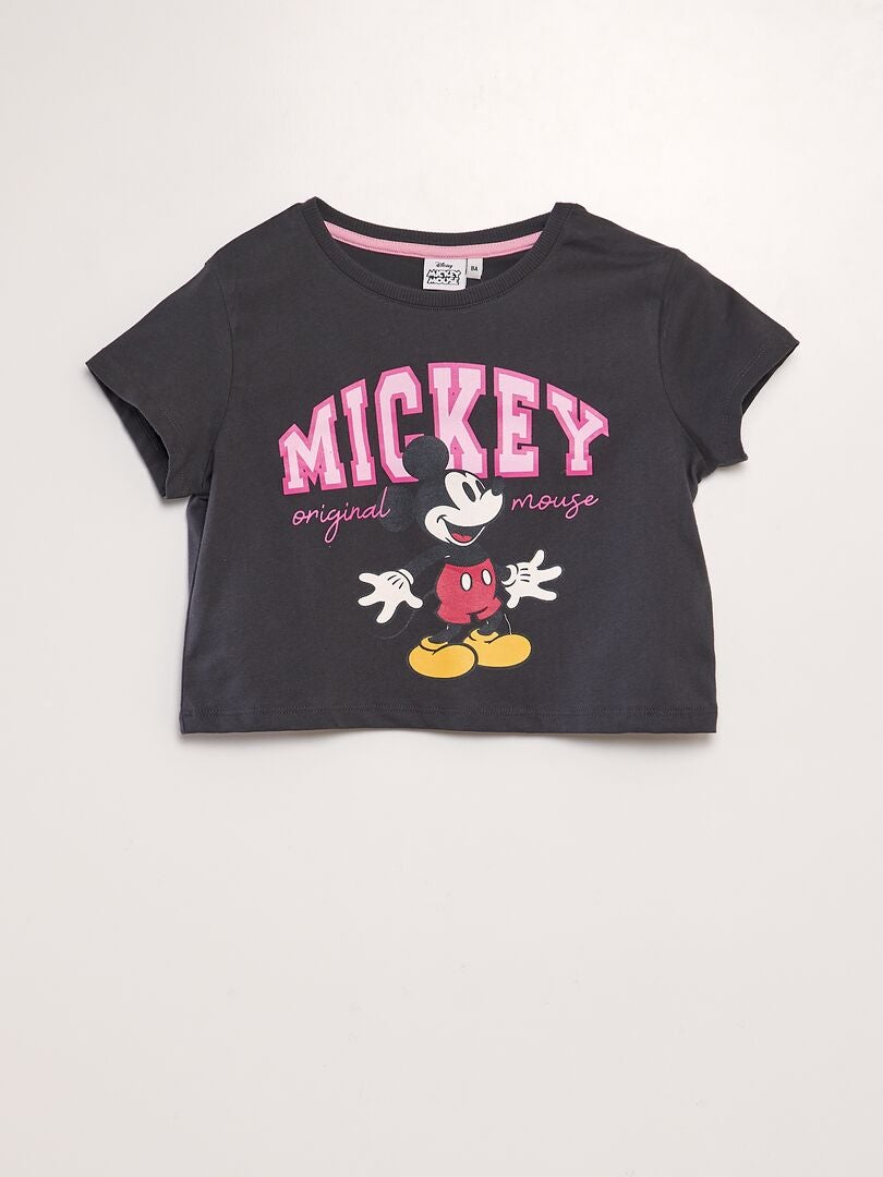 Camiseta crop top 'Disney' NEGRO - Kiabi