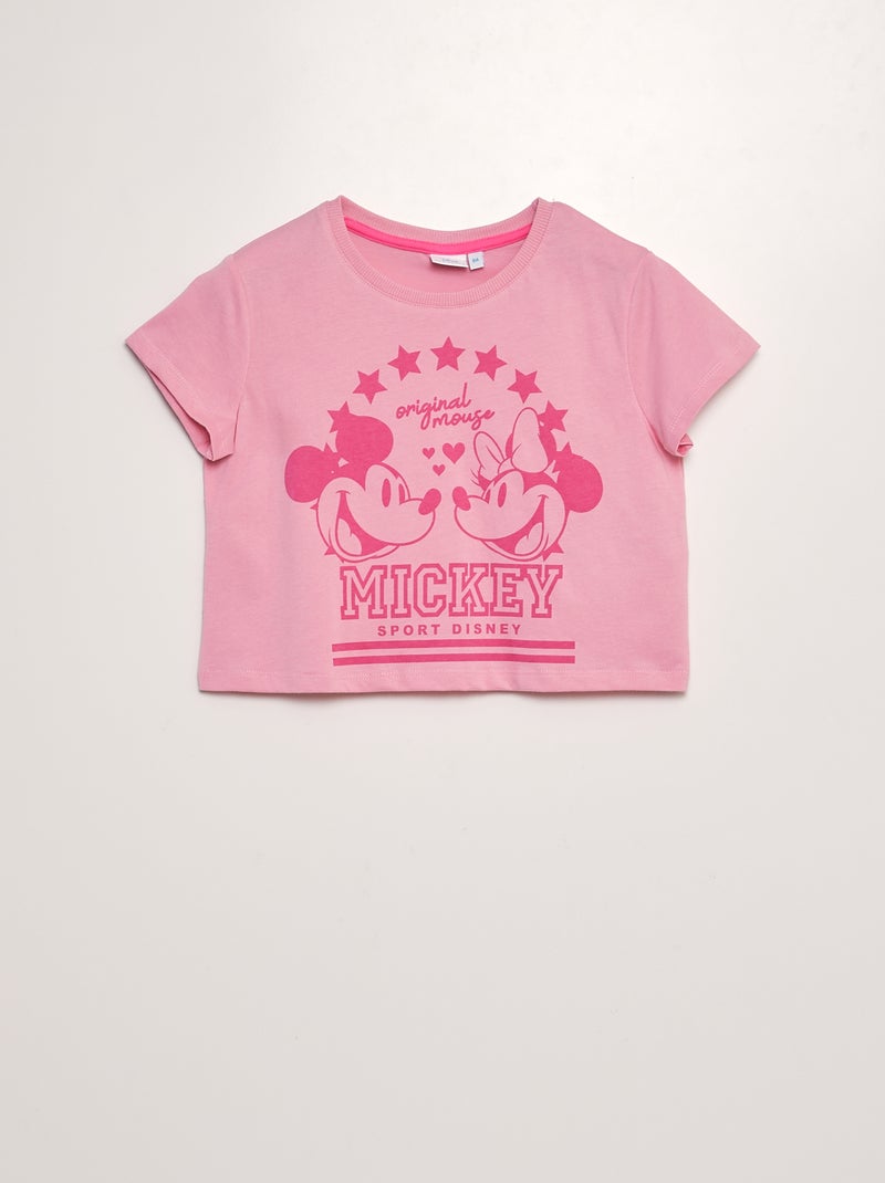 Camiseta crop top 'Disney' ROSA - Kiabi