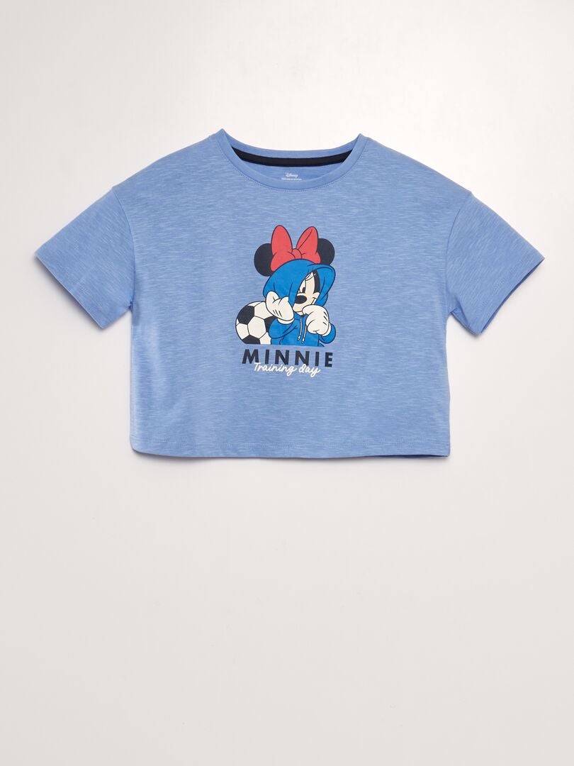 Camiseta crop top 'Minnie' AZUL - Kiabi