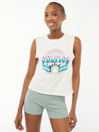 Camiseta crop top sin mangas 'Celtics' 'Boston'