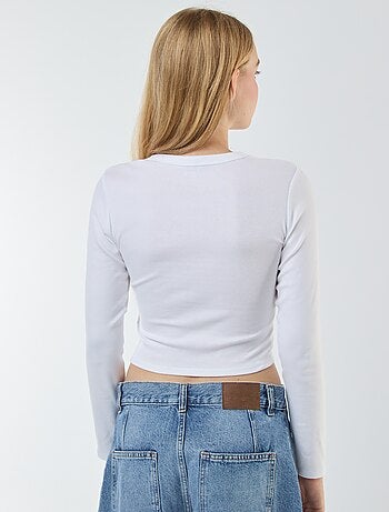 Camiseta cropped básica