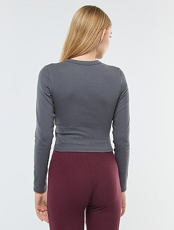 Camiseta cropped básica