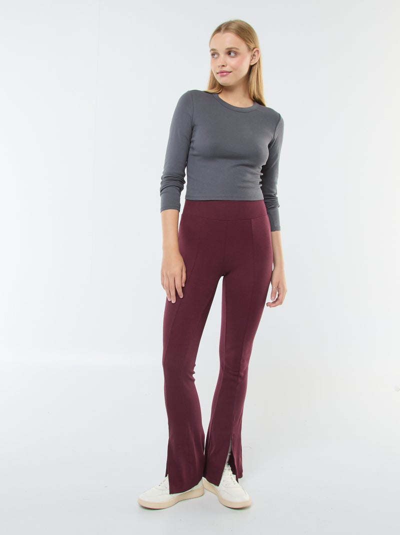 Camiseta cropped básica Gris - Kiabi