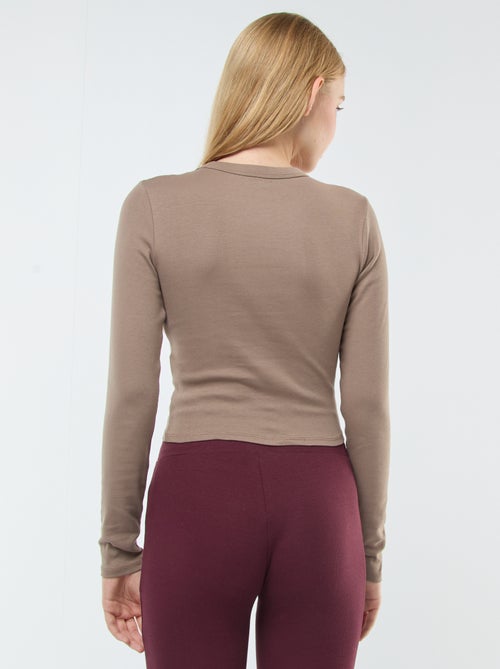 Camiseta cropped básica - Kiabi