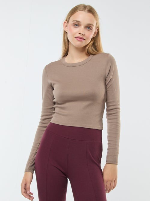 Camiseta cropped básica - Kiabi