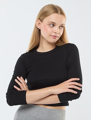 Camiseta cropped básica