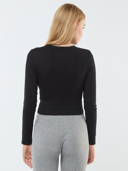 Camiseta cropped básica - Kiabi