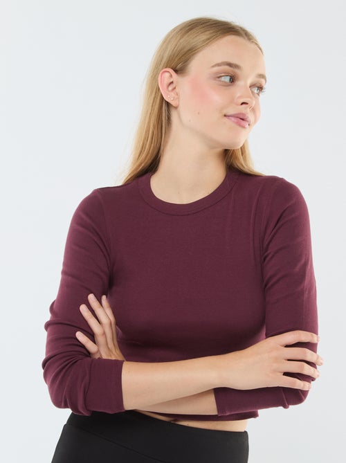 Camiseta cropped básica - Kiabi