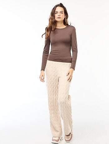 Camiseta cropped de efecto arrugado