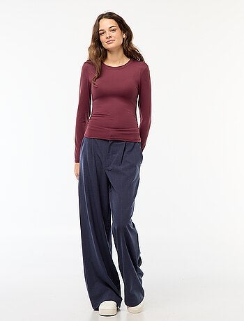 Camiseta cropped de efecto arrugado