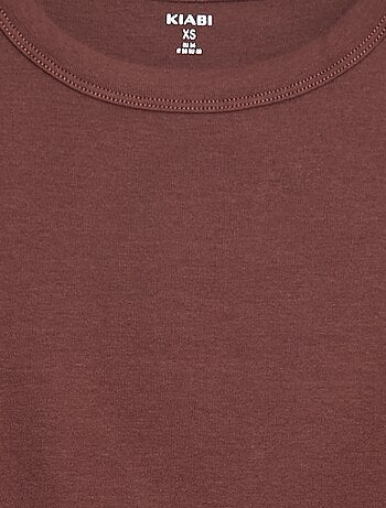 Camiseta cropped de manga corta