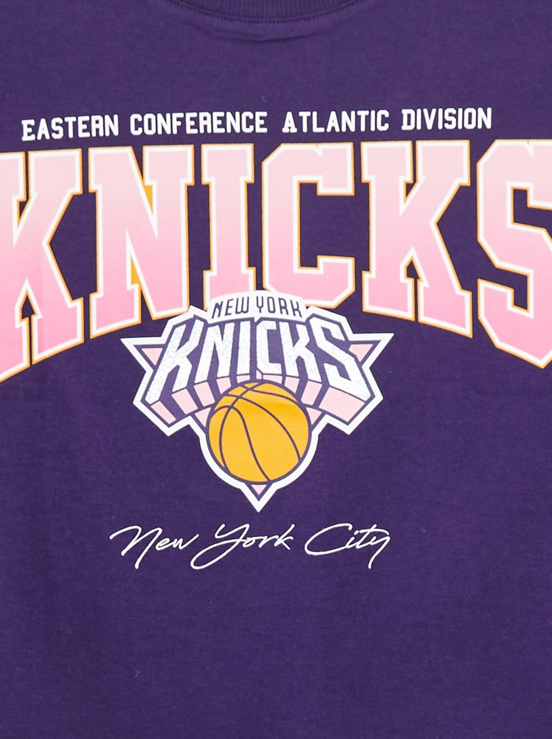 Camiseta cropped de manga corta 'NBA' AZUL - Kiabi