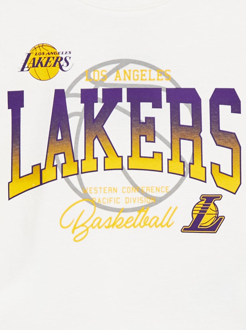 Camiseta cropped de manga corta 'NBA' BLANCO - Kiabi