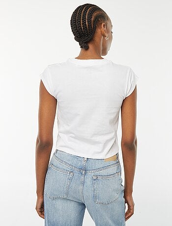 Camiseta cropped de manga corta 'Olivia Rodrigo'
