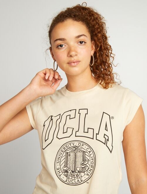 Camiseta cropped fit con estampado 'Ucla' - Kiabi