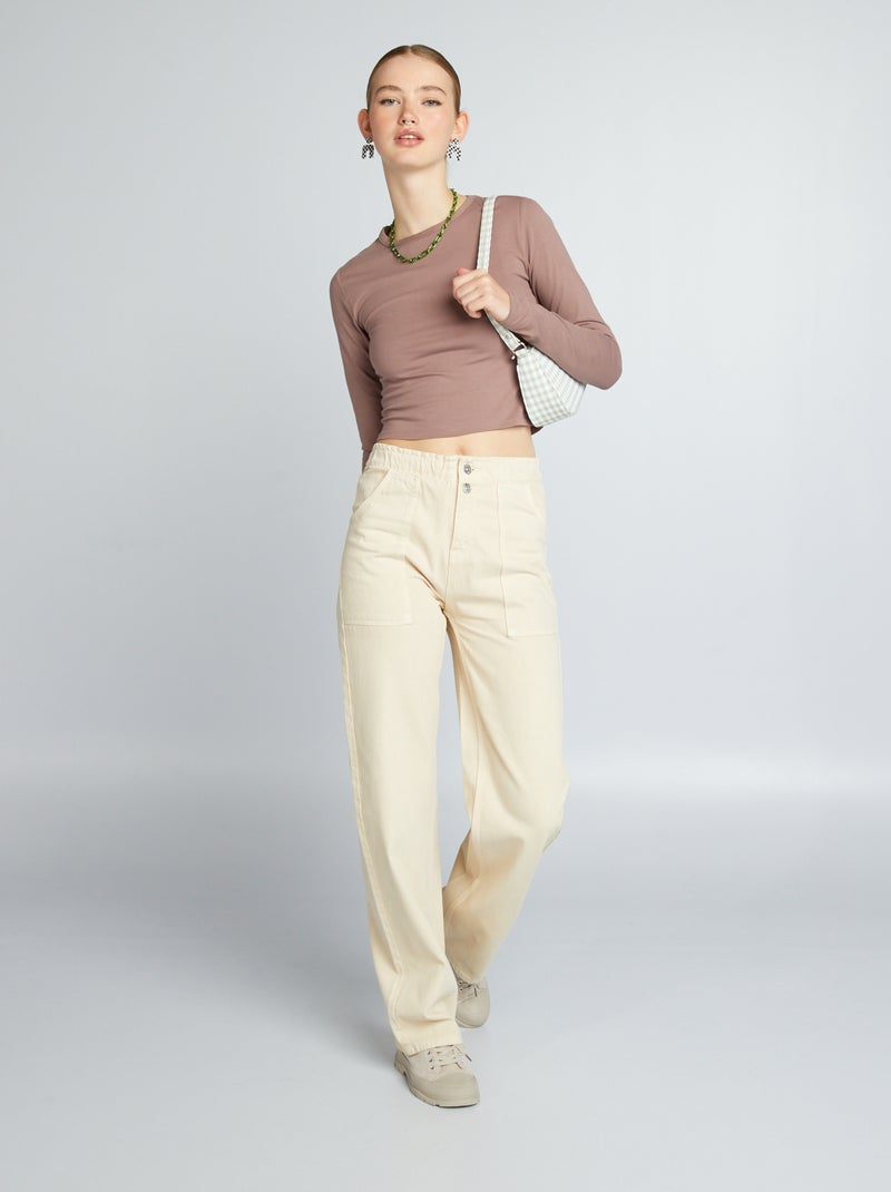 Camiseta cropped PURPURA - Kiabi