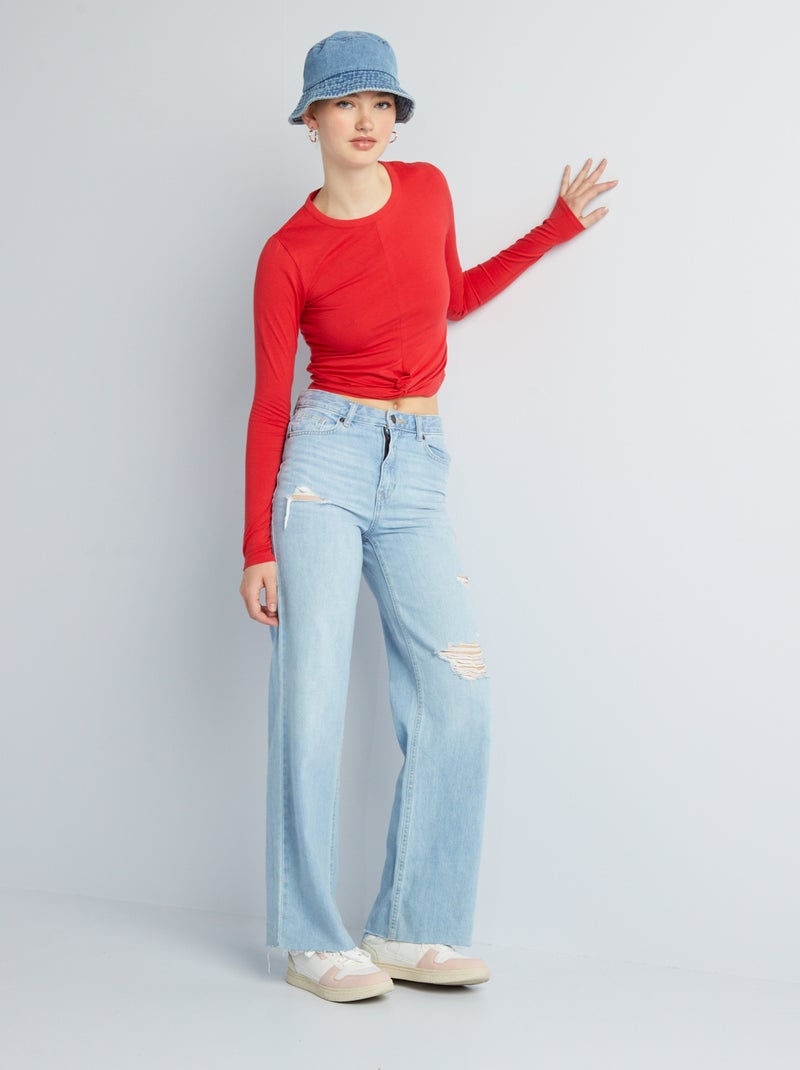 Camiseta cropped ROJO - Kiabi