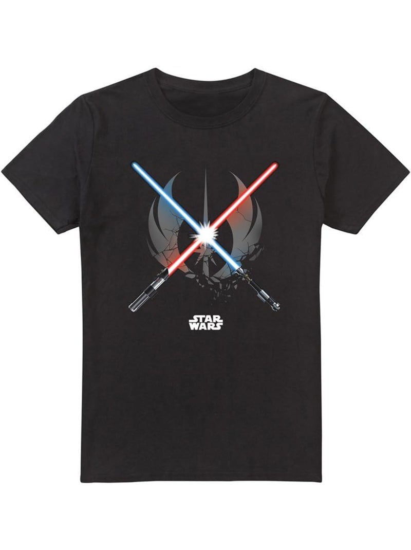 Camiseta crossed blades para hombre - star wars Negro - Kiabi