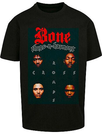 Camiseta crossroads diseño bone thugs-n-harmony para hombre - mister tee