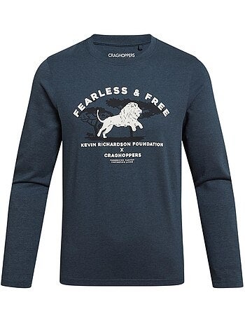 Camiseta cruz diseño león de nosilife de manga larga para niños/niñas - craghoppers