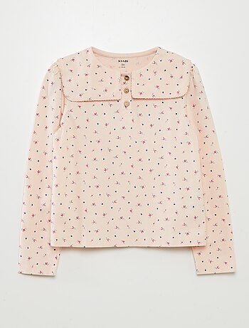 Camiseta cuadrada con cuello bebé