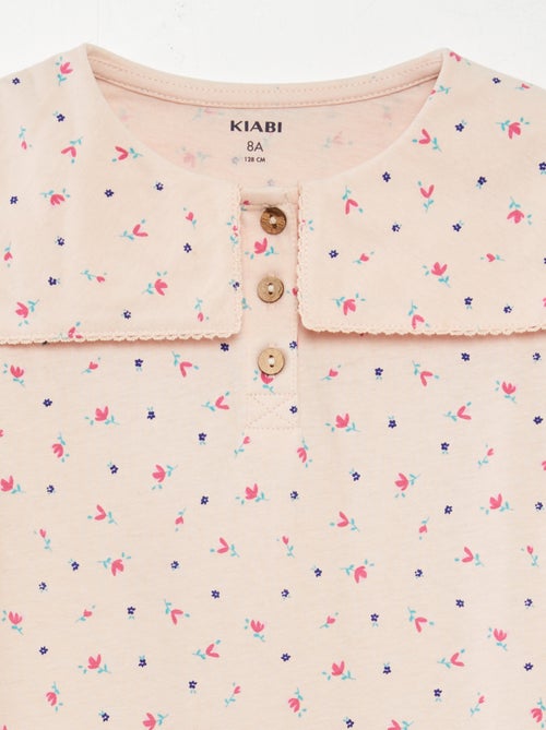 Camiseta cuadrada con cuello bebé - Kiabi