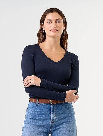 Camiseta cuello en pico