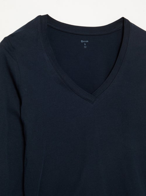 Camiseta cuello en pico - Kiabi Camiseta cuello en pico - Kiabi