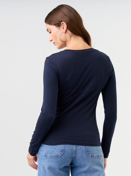 Camiseta cuello en pico - Kiabi