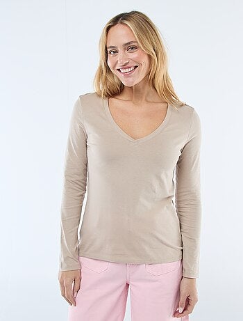 Camiseta cuello en pico